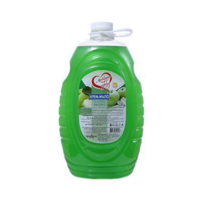 Крем-мыло жидкое ЛЮБИМОЕ СЕРДЦУ Зеленое яблоко бутылка ПЭТ 4 л. 