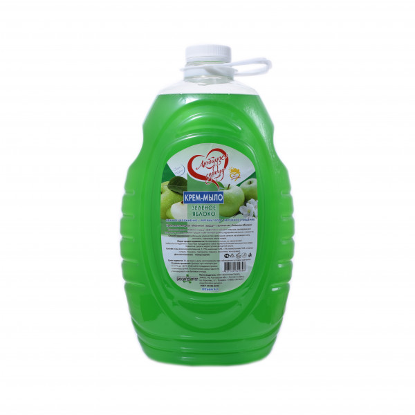 Крем-мыло жидкое ЛЮБИМОЕ СЕРДЦУ Зеленое яблоко бутылка ПЭТ 4 л. 